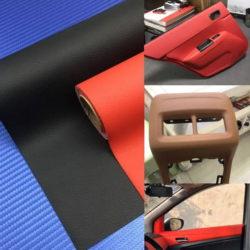 ‌Self Adhesive Four Way Stretch Faux Leather Fabric Automotive Interior Customization ‌Upholstery Renewal Cloth for Sofa Seats - view 2