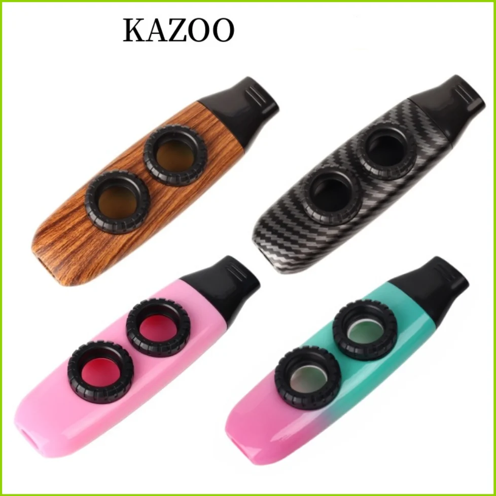 Kazoo Flute with Diaphragm Kazoo Flute Dual Hole Flute Adjustable Musical Wind Instrument With Diaphragm For Playing Performance