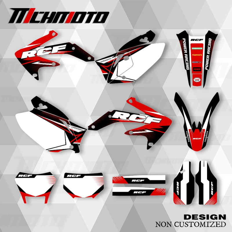 

MCHMFG New Style Graphics Decals Stickers Kit For HONDA CRF CRF450X 2005 2006 2007 CRF 450X 2008 2009 2010-2018