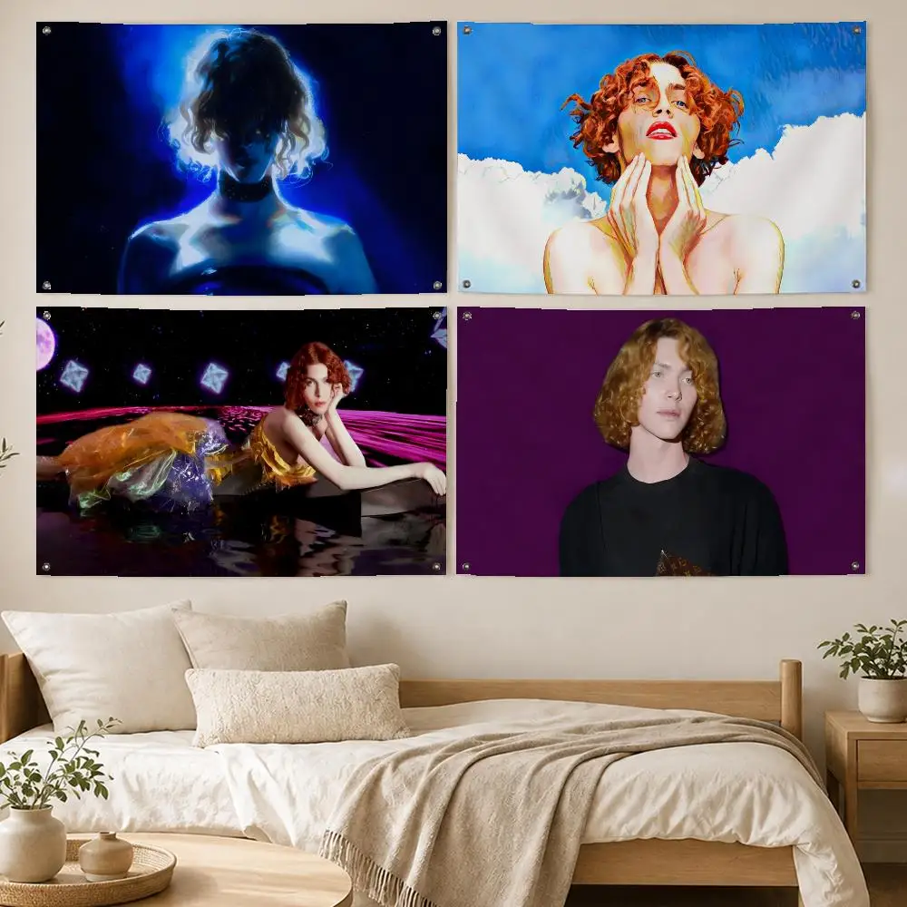 Electronic Singer SOPHIE Flags Room Bedroom Home Outdoor Wall Hanging Concert Printed Background Decoration Art Banne