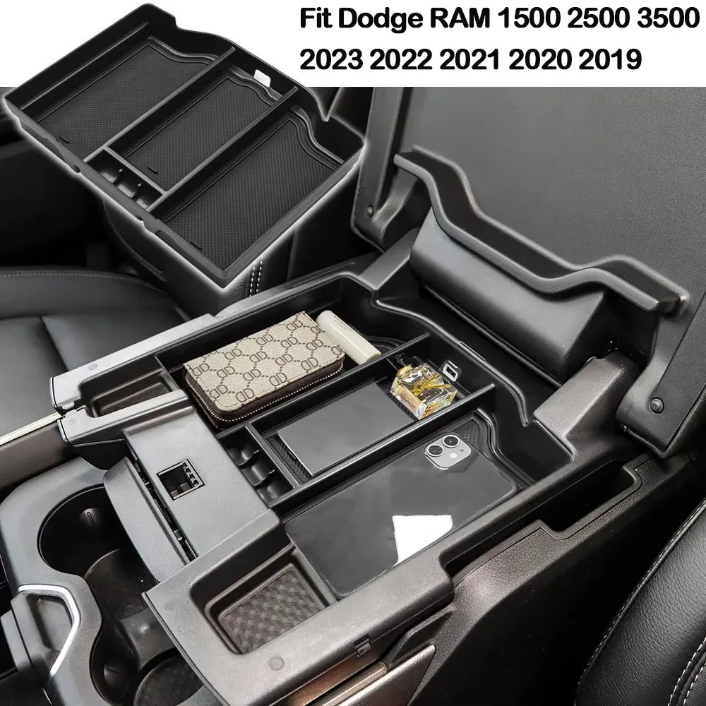 

Center Console Organizer for Dodge RAM 1500 2500 3500 2024 2023 2022 2021 2020 2019 Armrest Box Insert Tray Interior Accessories