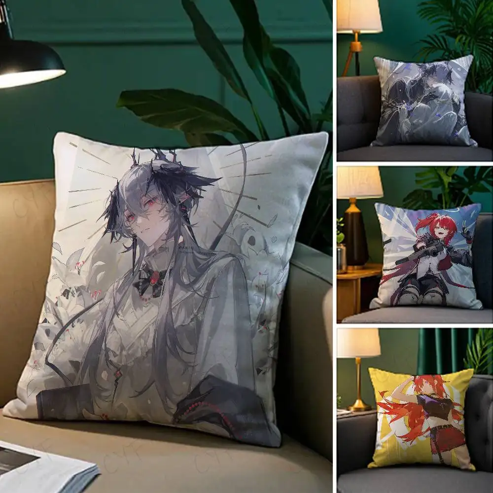 

Hot Games Anime A-Arknights Pillow Case Custom Printed Brushed Fleece Pillow, Baby Skin-Touch, Eco-Friendly Dye-Sublimation Cush