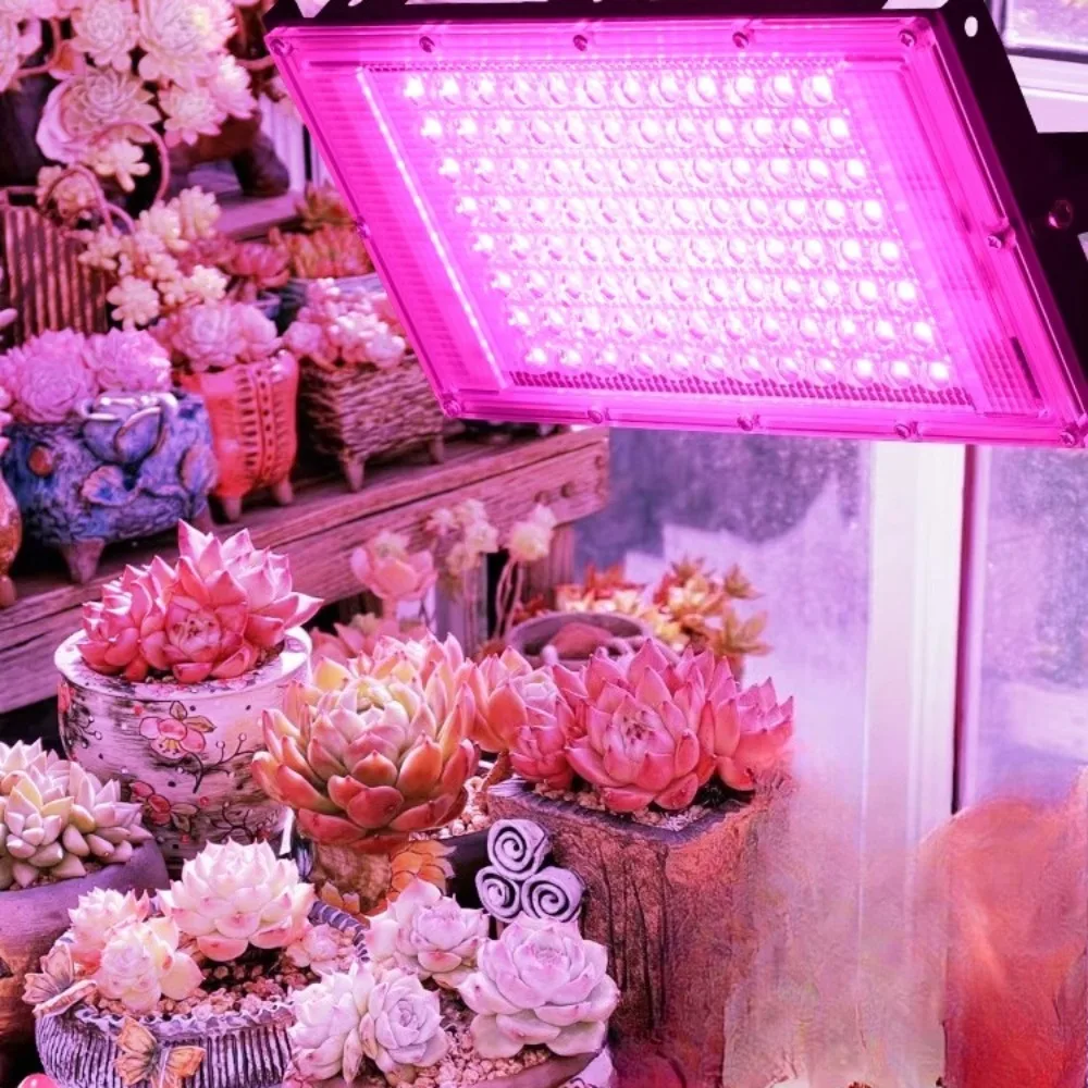 

Светодиодный светильник для роста растений, 100 Вт, полный спектр, УФ-ИК, красный светодиодный светильник для выращивания суккулентов, теплиц, овощей, цветов, рассады, фруктов