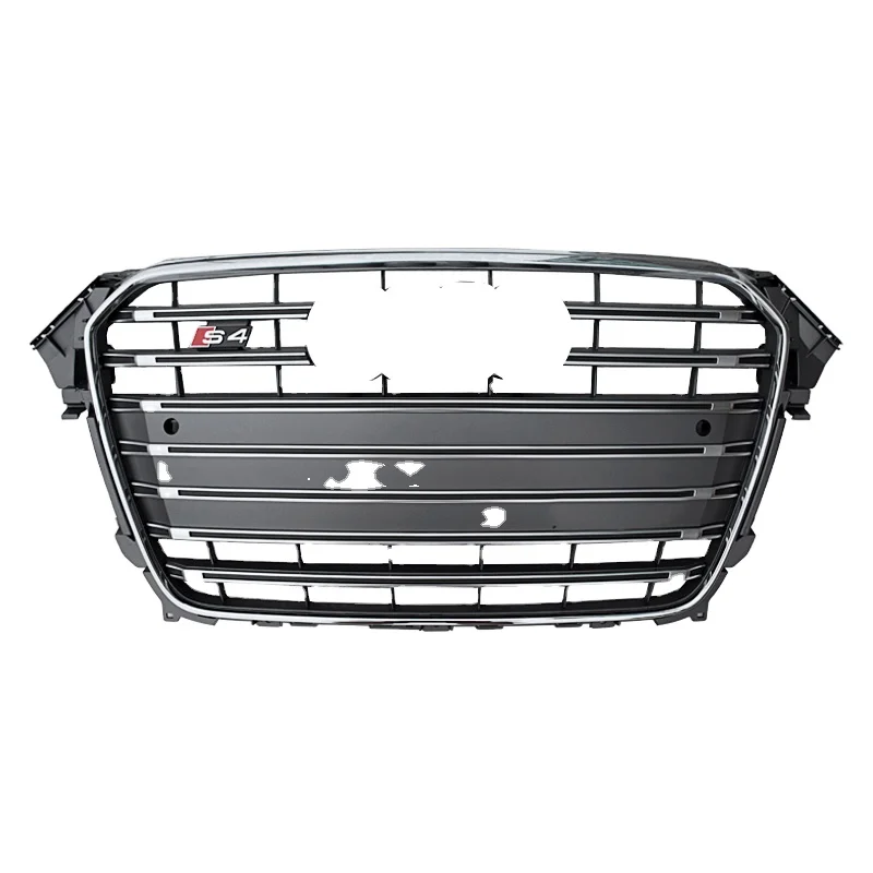 Hot selling Auto front bumper grille for Audi A4 B8.5 change to RS4 black high quality mesh grill 2013 2014 2015 2016