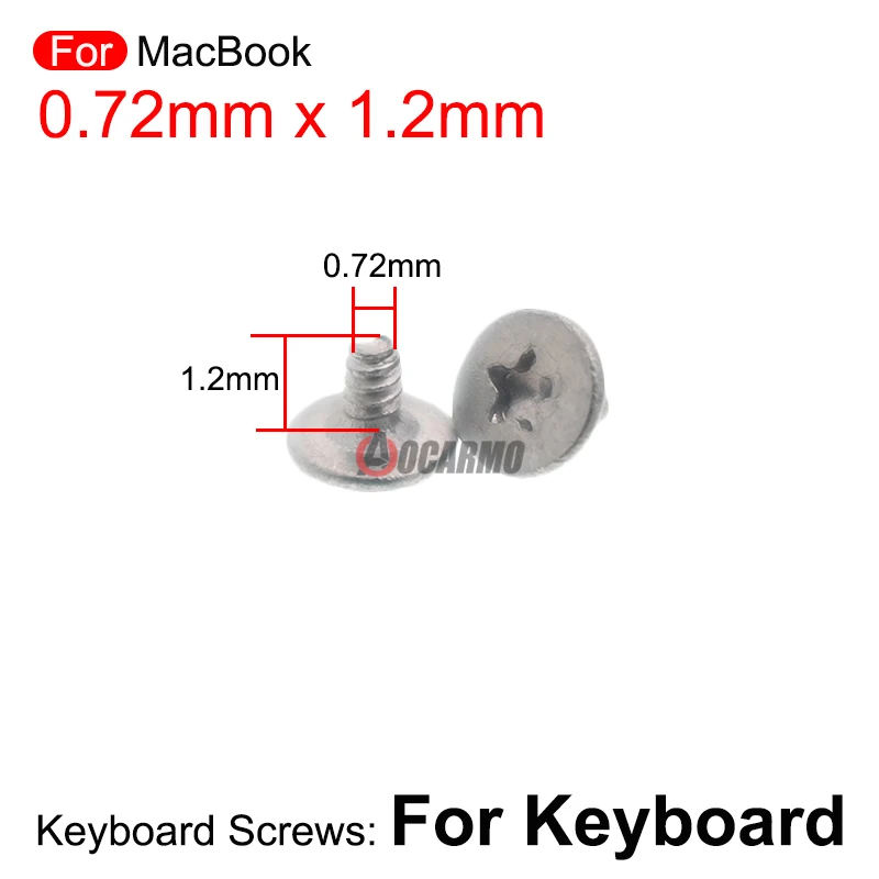 50Pcs/Lot For MacBook A1706 A1708 A1989 A1707 A2485 A1932 A2337 A2141 Keyboard Screw 0.72mm*1.2mm Universal Screws Repair Parts