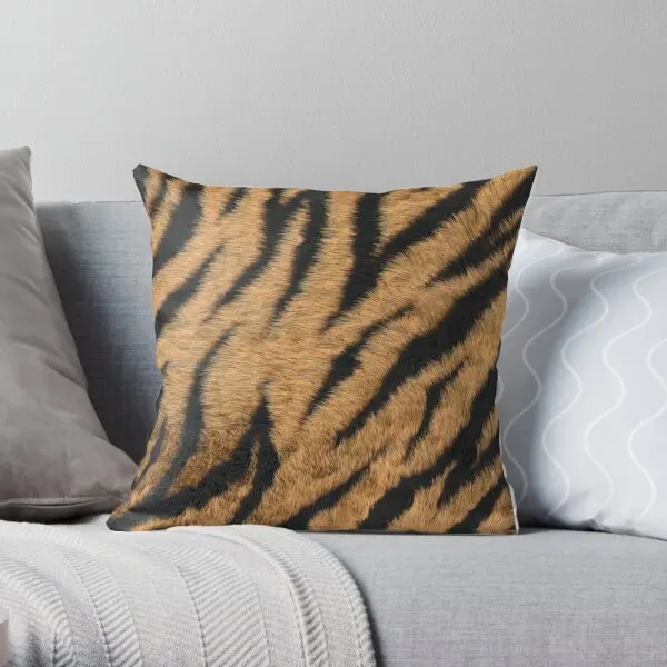 Amazing Faux Tiger Fur Pattern  Printing Throw Pillow Cover Fashion Cushion Decor Home Decorative Pillows not include One Side