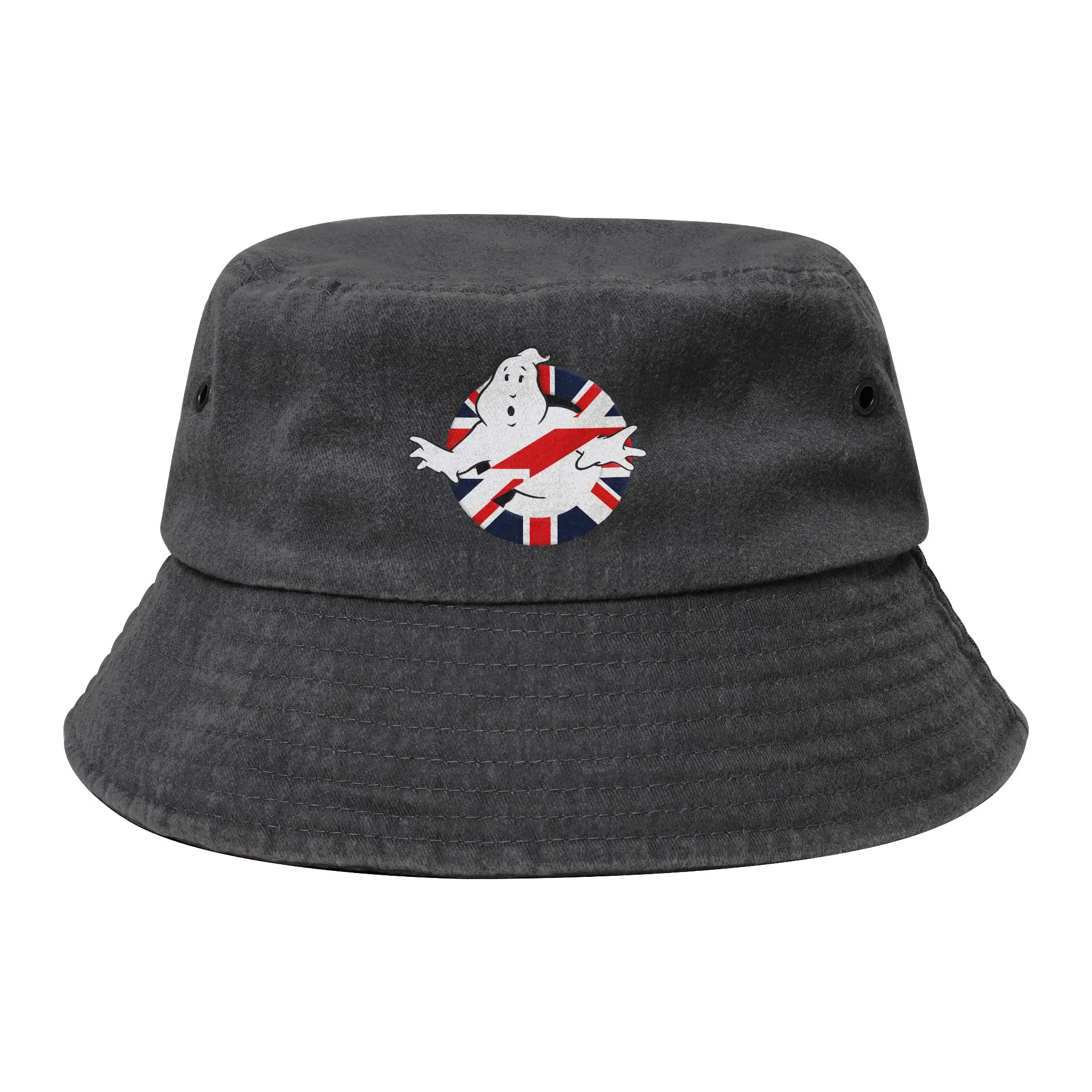 Vocation Monster Movie  Bucket Hats Unisex Distressed Denim Sun Hat Ghost Busters Bob Hat Fishing Hats