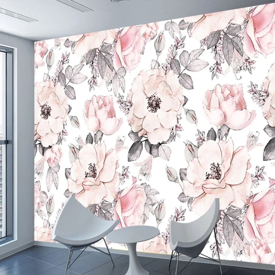 

Пользовательские обои Peel and Stick, обои для домашнего декора, панель для гостиной, спальни, цветочный минималистичный ремонт, покрытие, фреска