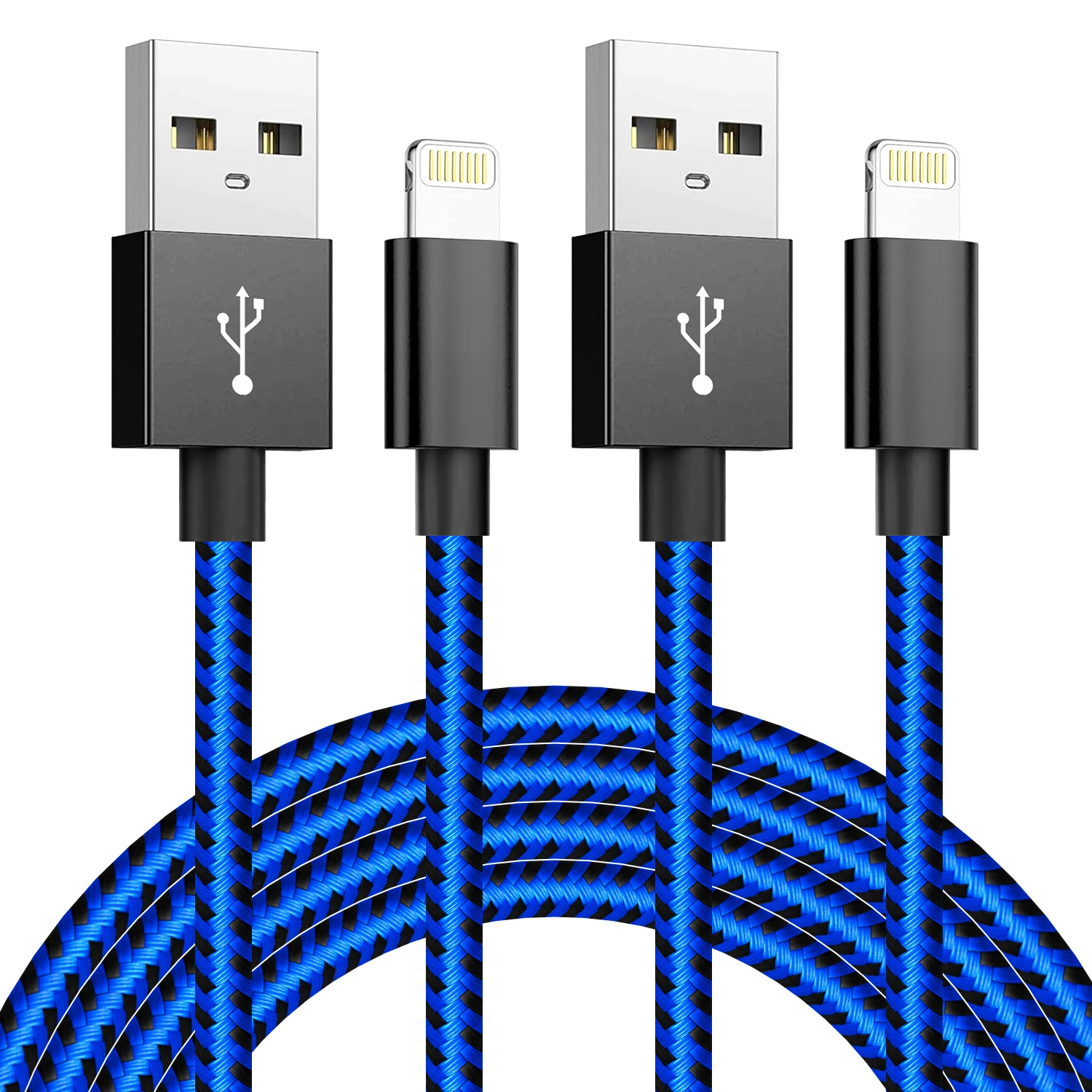 

2pcs USB Cable For iPhone 14 13 12 11 Pro Max X XR 6s 7 8 Plus 1m Lead Mobile Phone Fast Charging Cord Data Charger Wire
