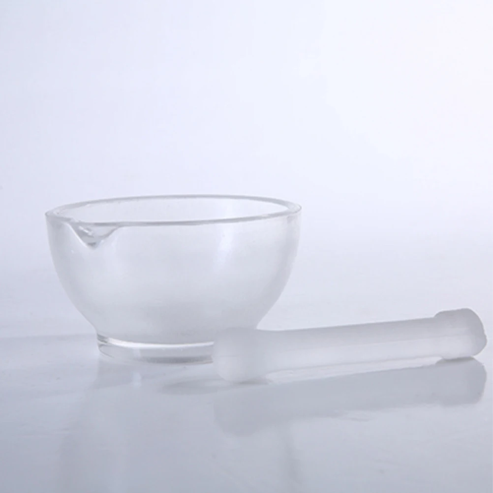 

1Set Garlic Crush Pot Medicine Pestle Glass Pills Grinding Bowl Household Spices Mortar for Kitchen Restaurant