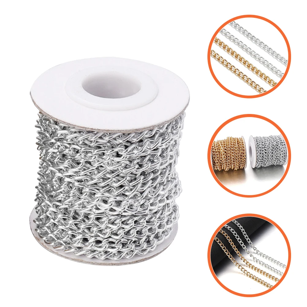 

Aluminium Chain For Diy Silver 5x3mm Diameter 1mm Line DIY Bag Craft Chain For Bag Crossbody Shoulder Accessory