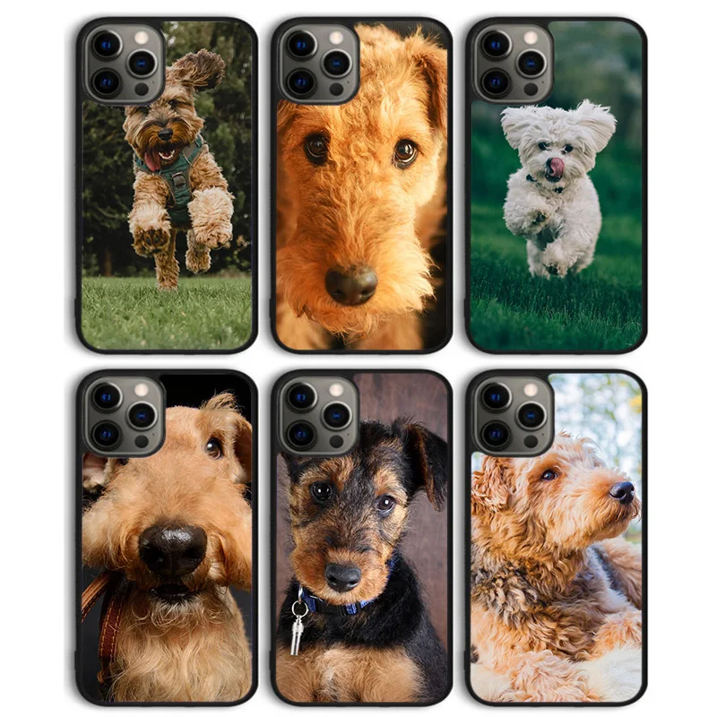 Airedale Terrier Dog Phone Case Back Cover For iPhone 16 15 SE2020 14 13 Pro Max 12 Mini X XR XS Max Plus 11 Pro Max Coque