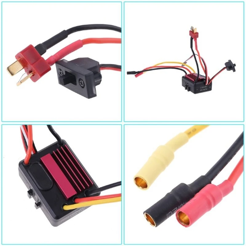 Waterproof 35A Brushless Motor ESC Electrical Speed Controller Replacement for 1/16 1/14 RC Car Boats Truck Crawler