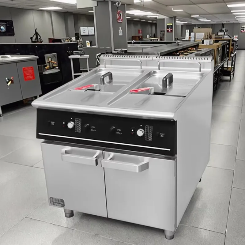 

【Best-selling】Heavy-Duty Stainless Steel Vertical Double Fryer Kitchen Stove With Continuous Frying Performance And Oven