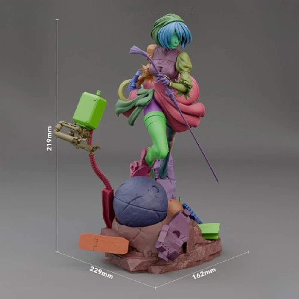 1PC Two B Blindfold Girl YoRHa Soldier 3D Printed Resin Blank Model Figurine DIY Coloring Self-assembly Collectible Statue