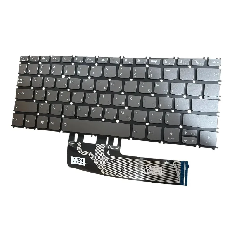 Gray color Hebrew Lng Backlight Backlit Keryboard For Lenovo Yoga Slim 7 Carbon 13ITL5 82EV