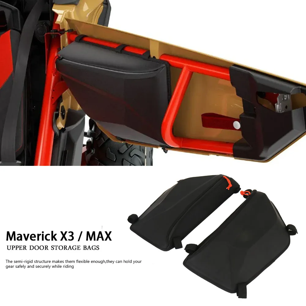 

UTV Maverick X3 Side Storage Door Bag Upper Door Bags Organizer New Black For Can-Am MAVERICK X3 MAX