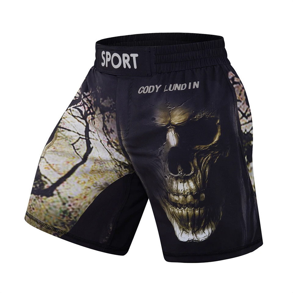 Cody kompresyjne T-shirty MMA + spodnie spodenki Muay Thai mężczyzn jiu jitsu BJJ Rashguard dres Fitness koszulki bokserskie kombinezon sportowy