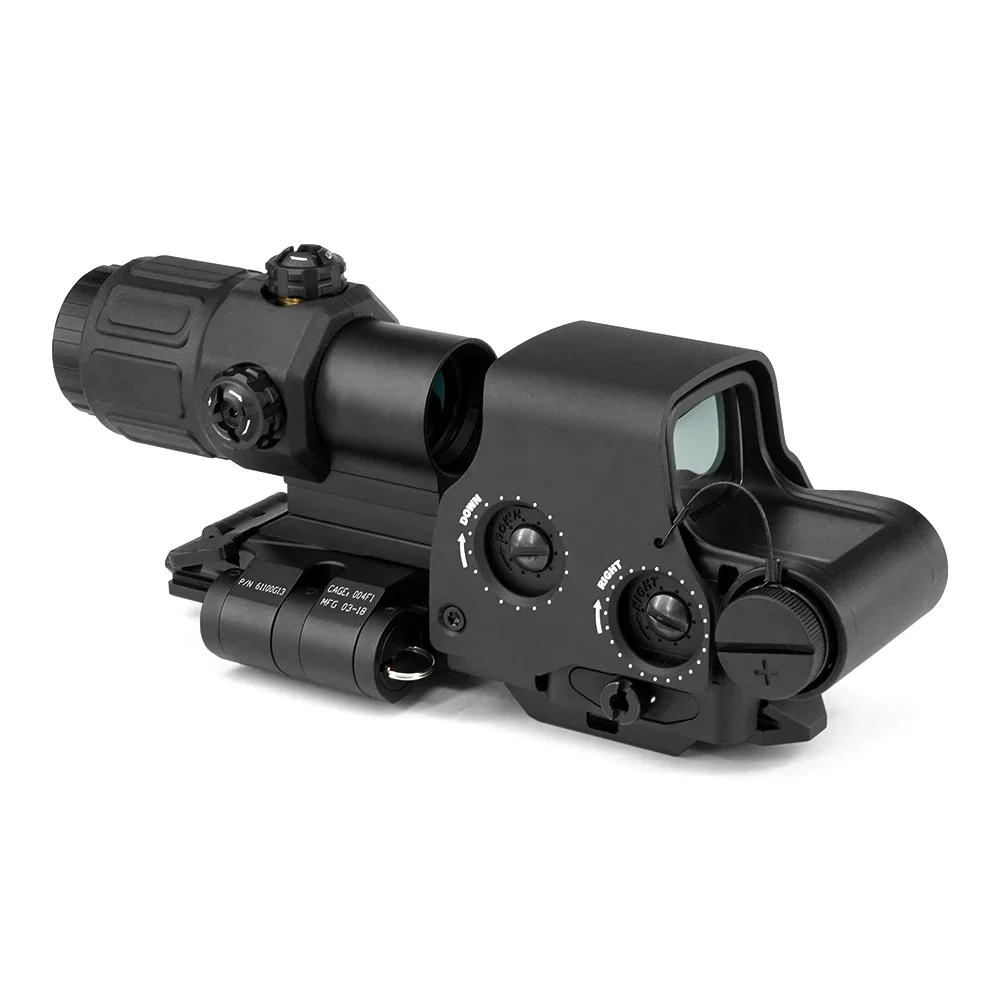 EXPS3 Red Dot Sight with Fast Optic Riser and FTC Mount G33 3X Magnifier Combo with Mil/Flag Full Markings - view 5