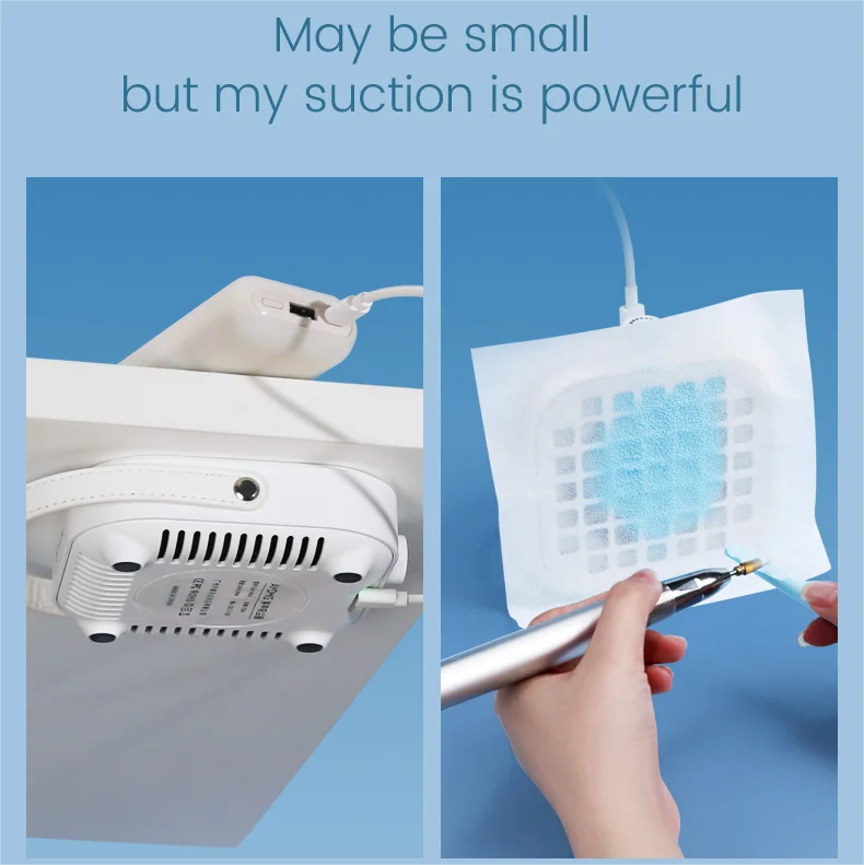 

NEBX New Arrival Custom Logo Accepted Nail Powder Vacuum Cleaner Nail Dust Cleaner Handpiece Vacuum for Nail Dust