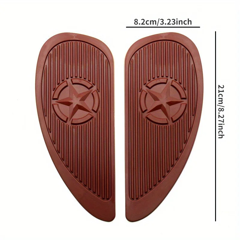 1pair Classic Vintage Motorcycle Tank Knee Pad Retro Motorcycle Gas Fuel Tank Rubber Stickers Pad Protector Sheath