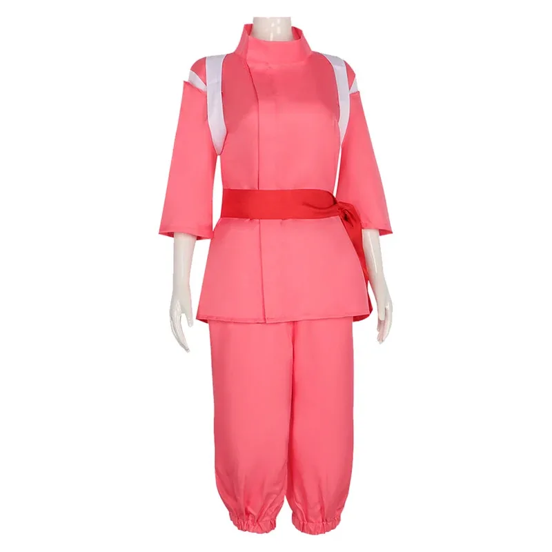 Disfraz de Chihiro para mujer, Top, pantalón, ropa de Anime para Halloween, cinturón, traje de rol, trajes, fiesta de Carnaval para adultos