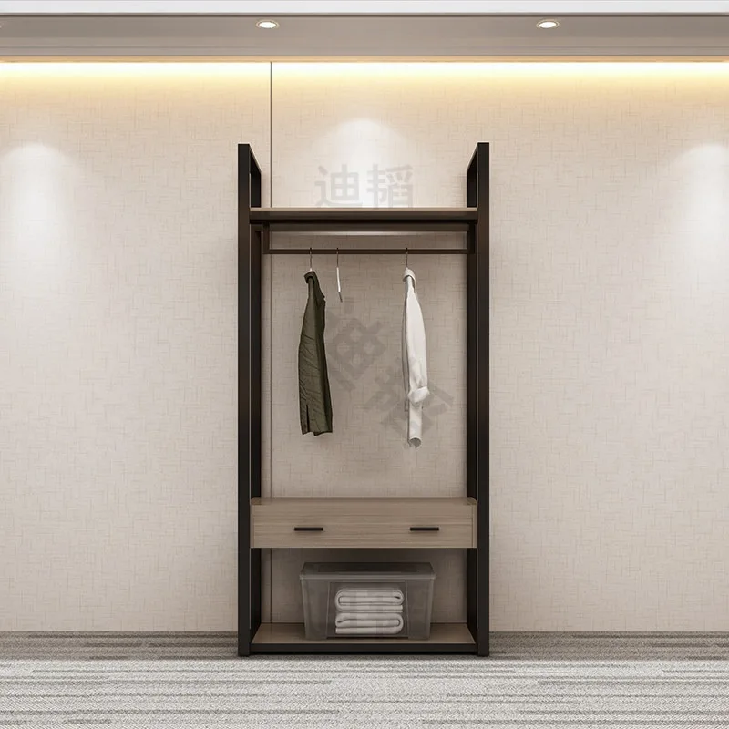 Hotel luggage rack, homestay shelf, wardrobe integrated combination apartment, clothes rack, hotel furniture full set