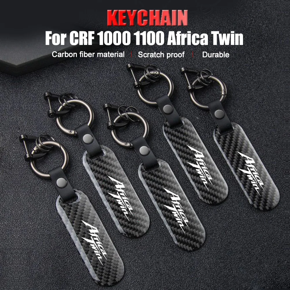 

Motorcycle Key Chain Waist Wallet Key Ring Pendant Carbon Fiber Keychain Keyring For Honda CRF 1000 1100 Africa Twin Accessories