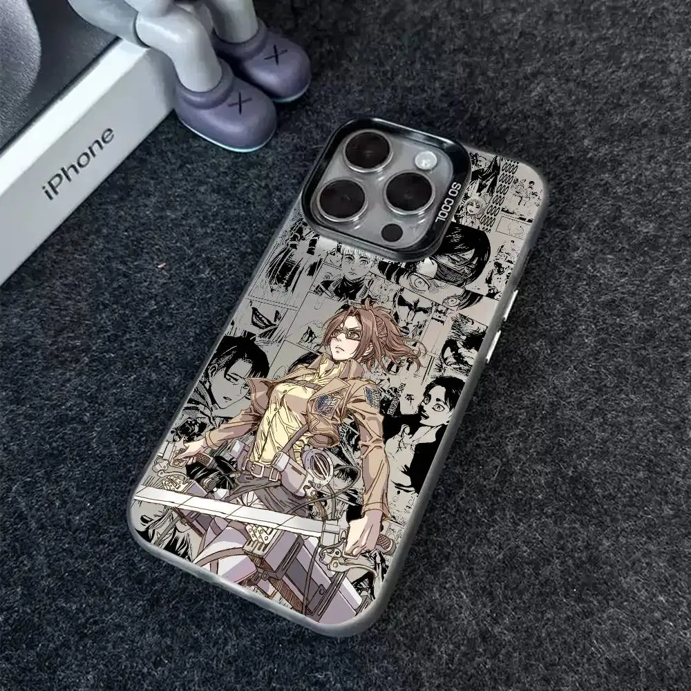 1 قطعة أنيمي H-Hange Zoe جراب هاتف ليزر IMD اللون فضي شل آيفون 17 16 15 14 13 12 11 الهواء برو ماكس زائد