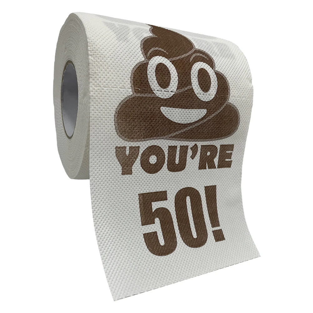 Poop Printed Happy Prank Toilet Paper 30st Birthday Decorations Toilet Paper Holy You\'re 30 Printed Toilet Paper Party Supplies