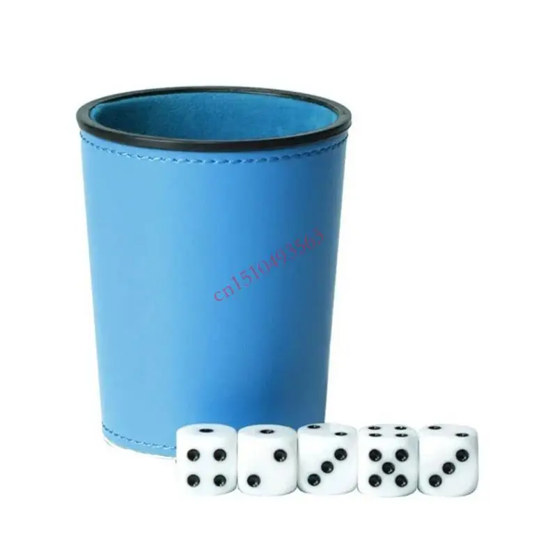 

Quiet PU Leather Straight Dices Cup Shaker Mute Dices Cups Game Supplies 448C