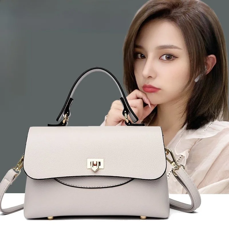 

2025 New Handbag Genuine Leather Women's Crossbody Bag Large Capaci Faionable All-Match Single oulder Bag Korean Sle