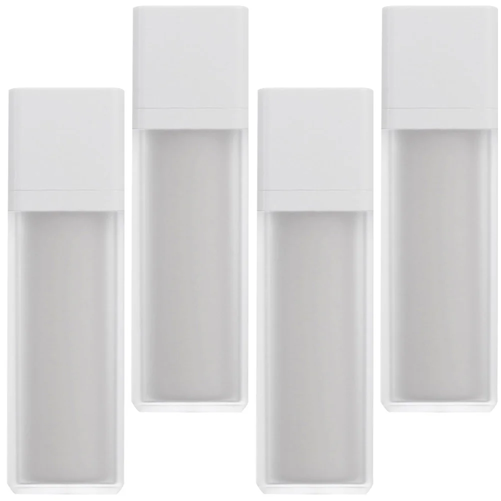 4개 에어리스 펌프 병 진공 크림 로션 용기 리필 가능한 여행용 화장품 세럼 휴대용 병