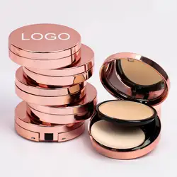 Print Logo Face Pressed Powder Concealer Full Coverage Long Lasting Oil Control Natural Setting Powder Wholesale Bulk 20pcs