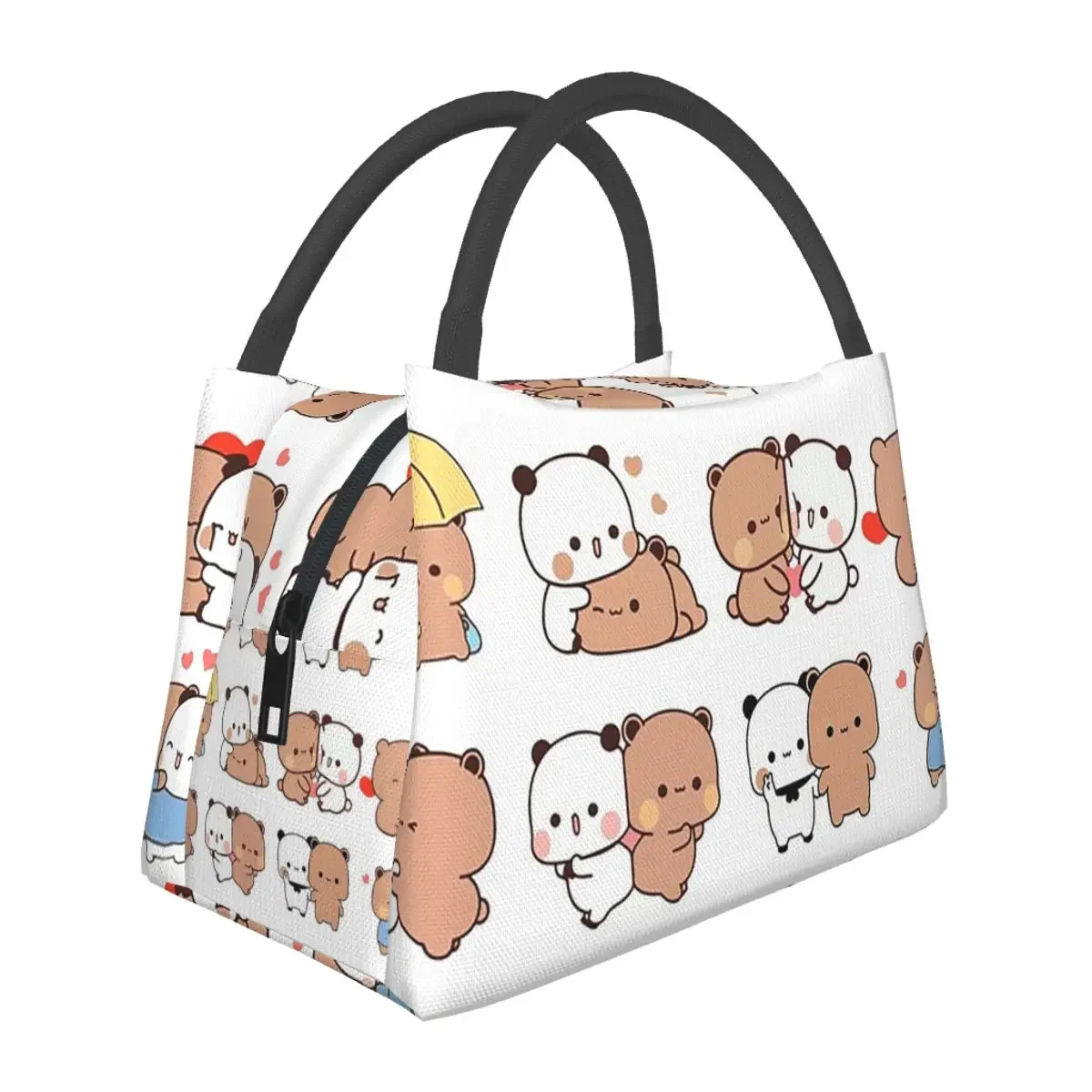 Bubu Dudu Bear And Panda Insulated Lunch Bag for Women Bento Storage Food Boxes Portable Container Cooler Thermal Lunch Box Tote
