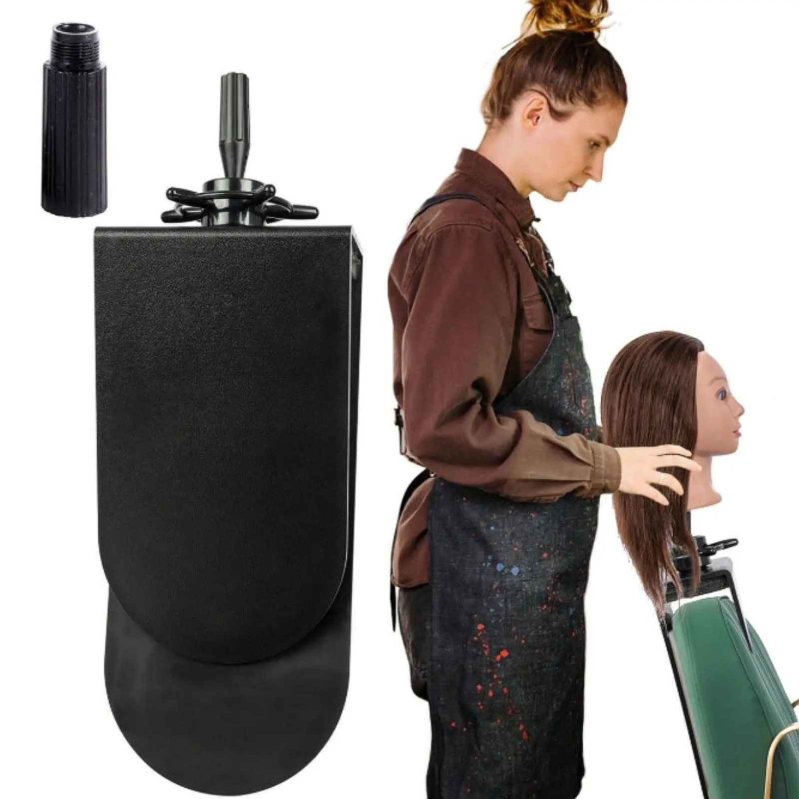 

Chair Mannequin Head Clamp Stand Sturdy Professional, Hairdresser Practice Practical Mannequin Head Stand Clip, Durability