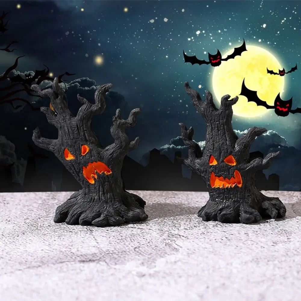

Funny Resin Crafts Simulation Tree Spirit Ornaments Handmade DIY Tree Spirit Miniatures Cartoon Ghost Stake Ornaments Garden