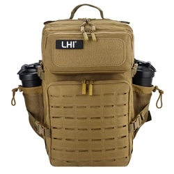 LHI 45L Tactical Military Backpack Army Assault Bag Combat Survival 3 Day Pack Outdoor Hunting Knapsack with Bottle Holder