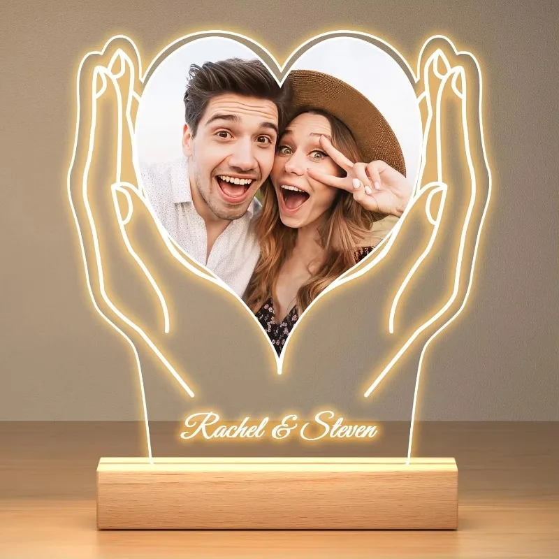 Personalized Valentine's Day Gifts Lamp Custom Photo And Text Night Light Women Men Couples Anniversary Wedding Birthday
