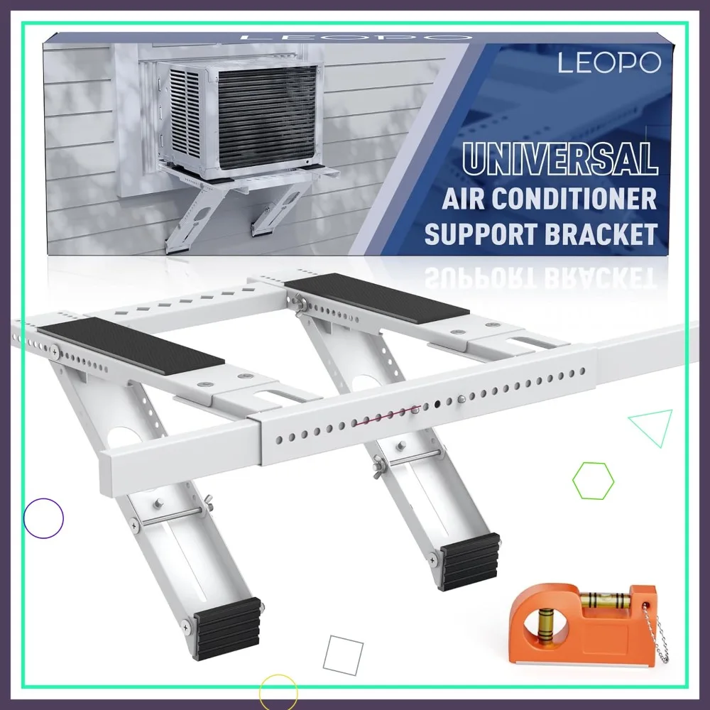 

Adjustable No Drill AC Support Bracket for Single/Double-Hung Windows, Heavy Duty Steel, Holds 300lbs, Fits 5000-24000 BTU Units