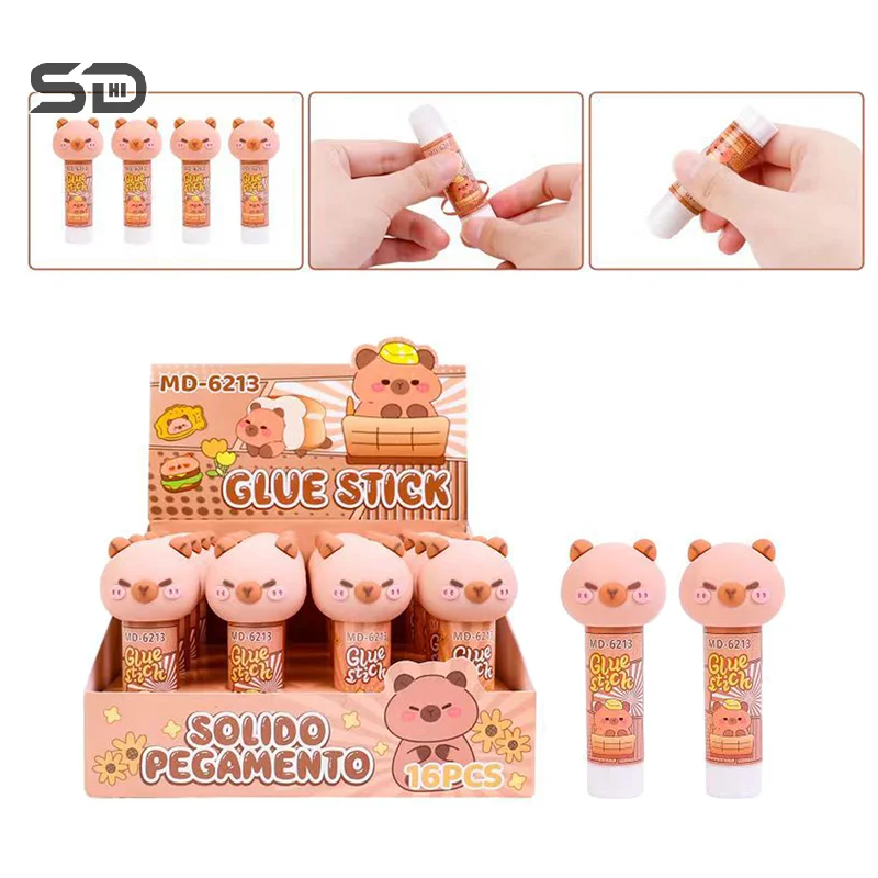 Capybara Jelly Color Solid Glue Cartoon Handmade Solid Glue PVA High Viscosity Children's School Art Class DIY Stationery Tool