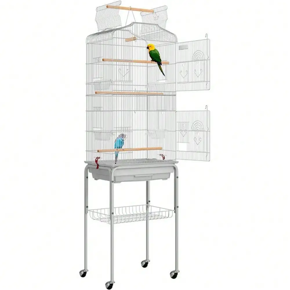 64in Open Top Bird Cage Large Medium Parrot Cockatiel Sun Parakeet Conure Cages