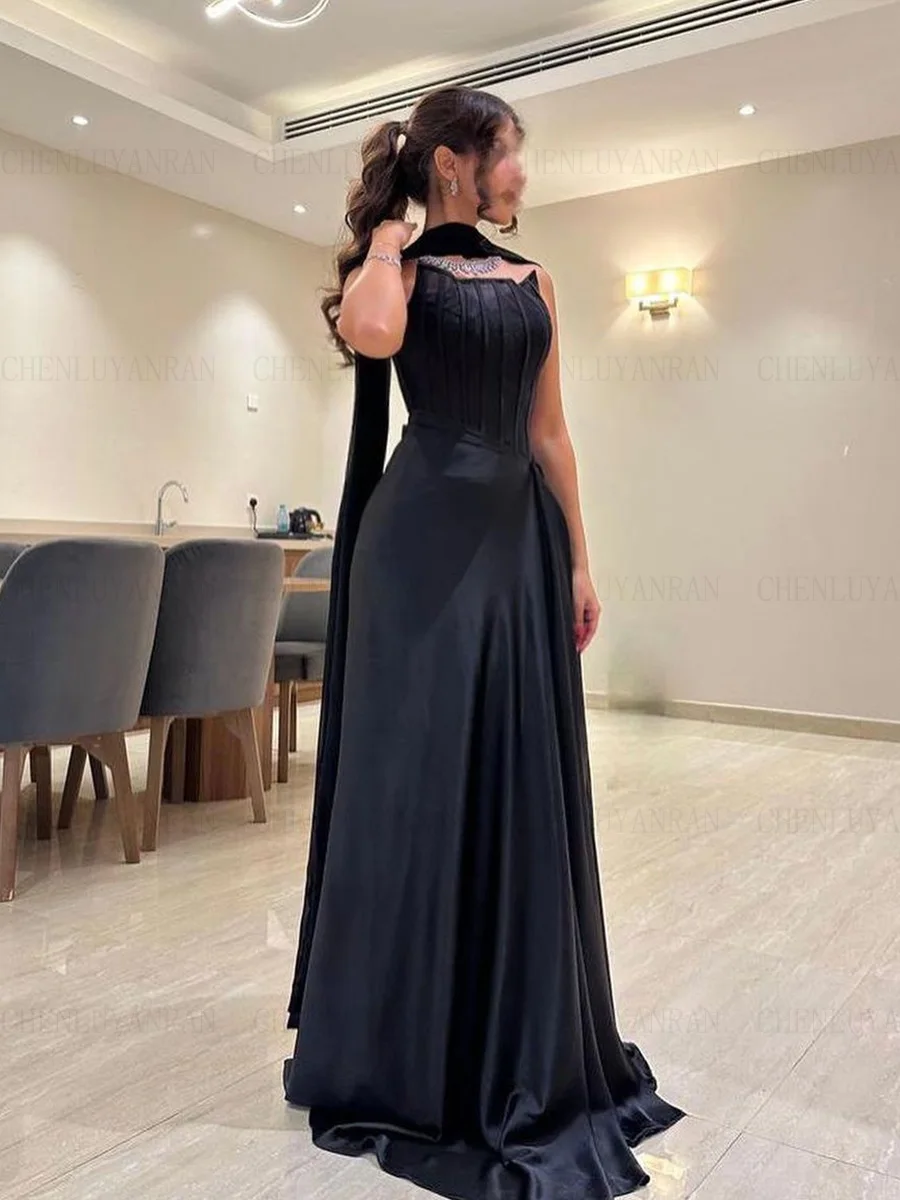 Strapless Black Formal Occasion Dresses 2025 Customized Long Ball Gowns Zipper A-line Sexy Evening Party Gowns فساتين الحفلات