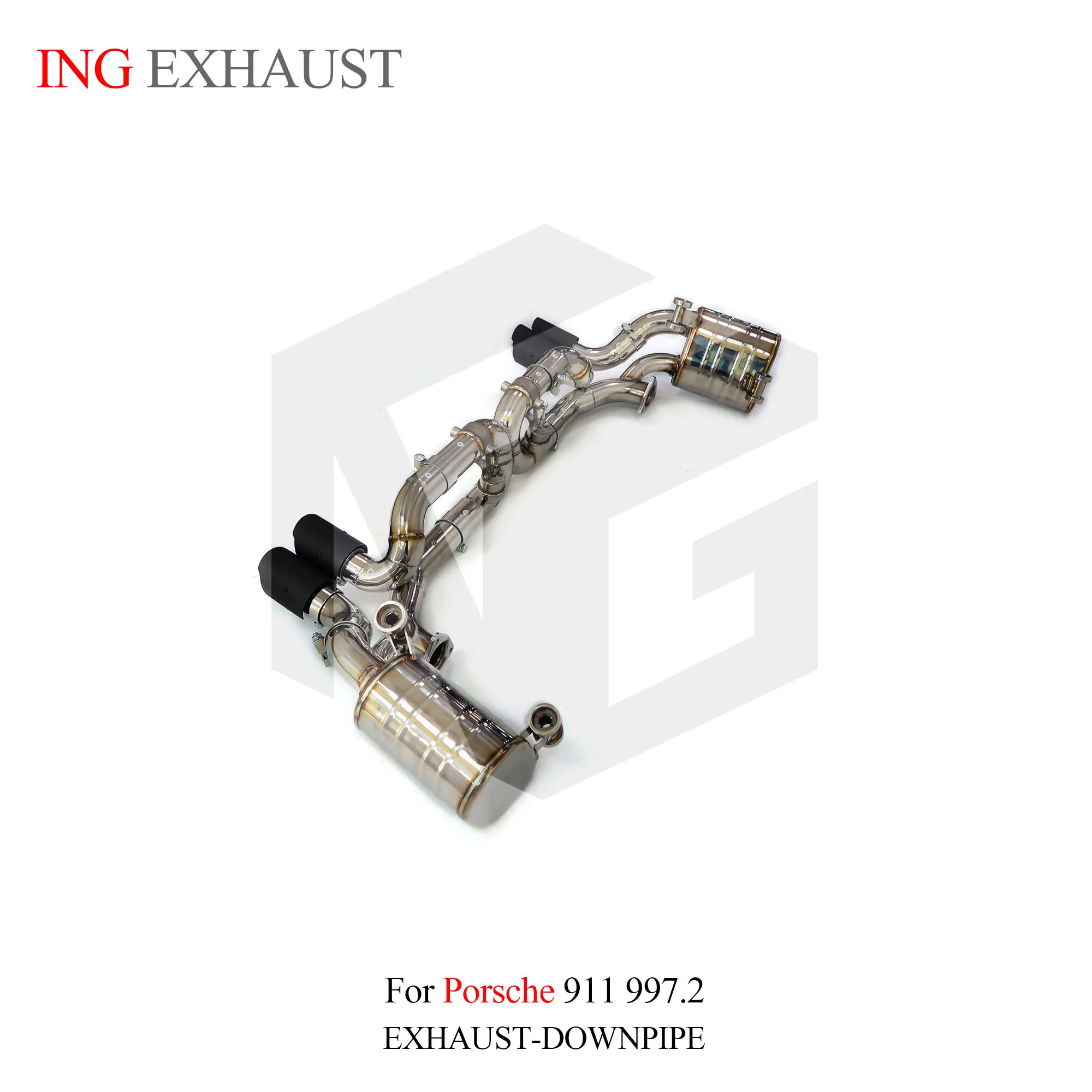 

ING Valve Catback Ss 304 for Porsche 911 997.2 Carrera gts 3.8L 2009-2012 Electric Switch New Style Tube Race Muffler System