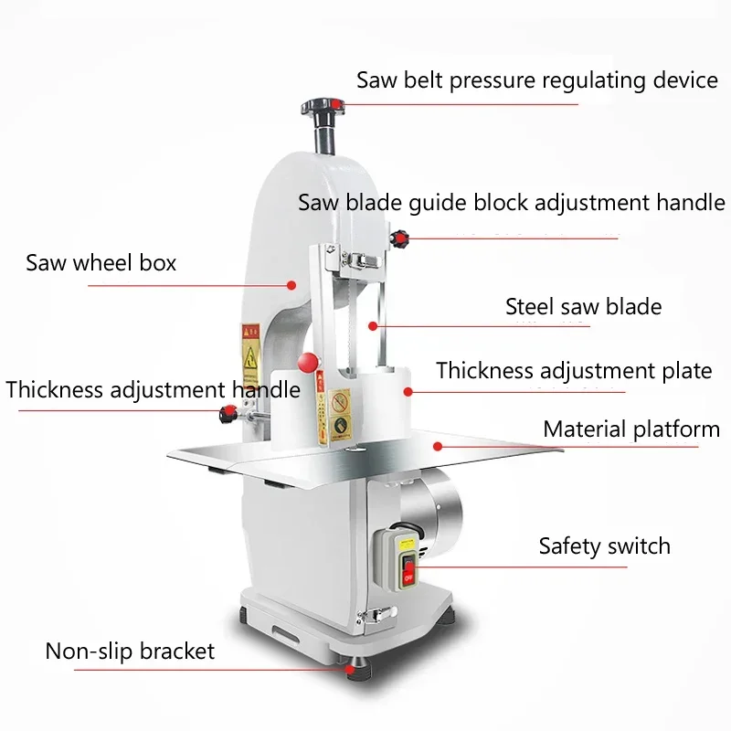 Commercial Large Bone Sawing Machine Vertical Automatic Bone Cutting Machine Cow Bone Pig Foot Whole Sheep Cutting Machine