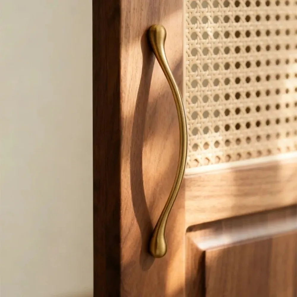 Solid Retro Cabinet Handles Zinc Alloy Gold/Silver Wardrobe Handles French Style Closet Door Pull