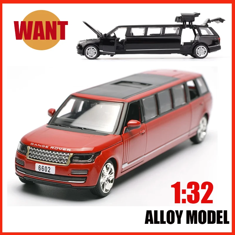 Extended Version 1:32 Land R0ver Range R0ver Alloy Limousine Models Toys Diecast Hot Wheels Premium Sound Light Kid Gift Decorat