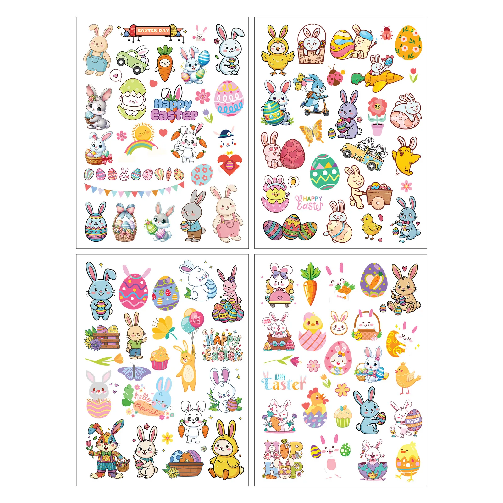 New cartoon Easter tattoo sticker fashion creative cute egg 