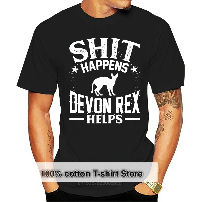 Men t shirt Shit Happens My Devon Rex Helps Women tshirts