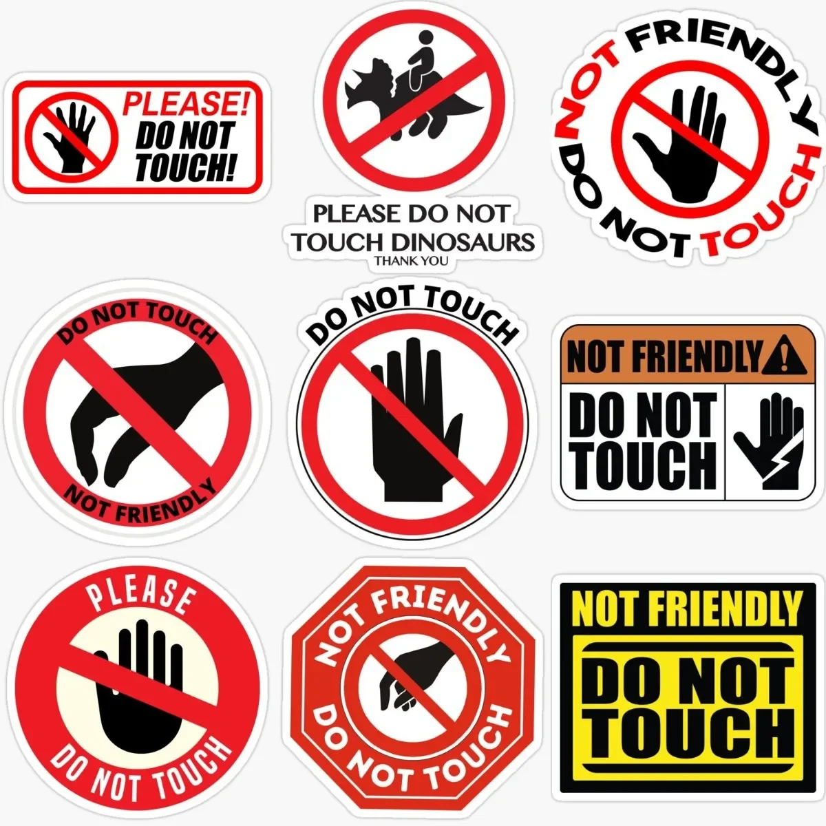 Креативные наклейки «Не трогать» для автомобиля, ноутбука и мотоцикла